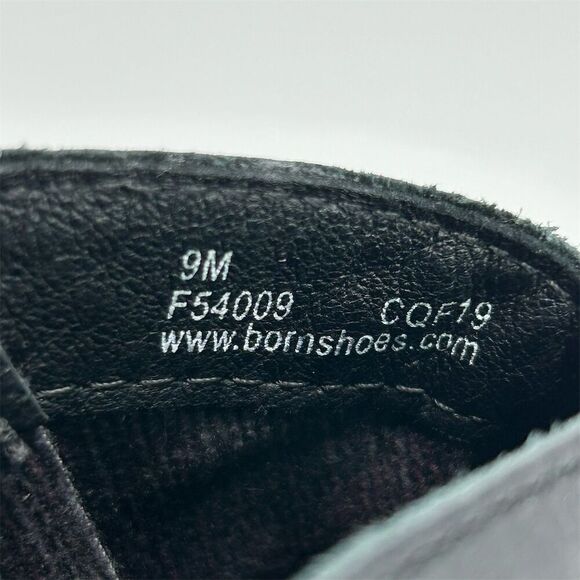 Born Western Black Leather Heeled Ankle Booties Size 9M Comfort Fall Casual - Picture 13 of 14